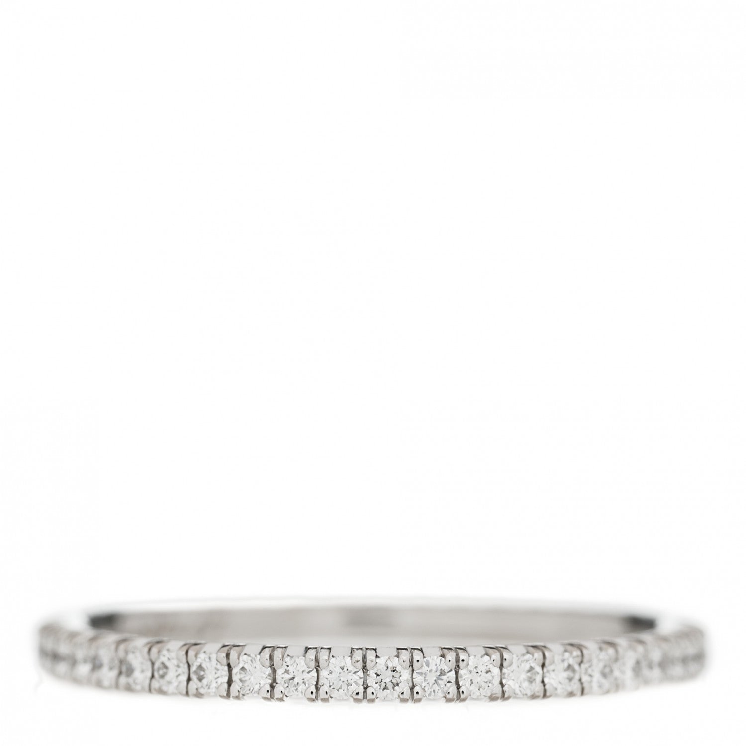 Cartier 18K White Gold Diamond 1.5mm Etincelle de Cartier Wedding Band Ring 48 4.5 1 of 7