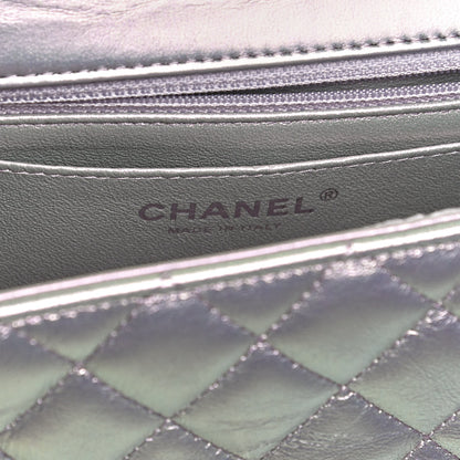 Chanel Iridescent Lambskin Quilted Mini Rectangular Flap Light Purple 6 of 13