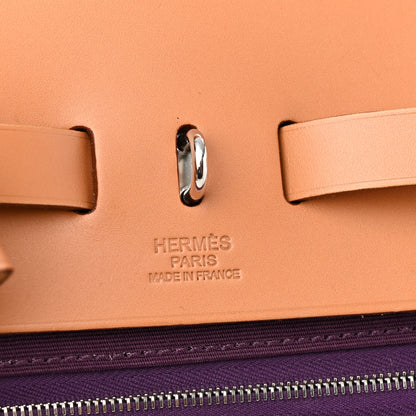 Hermes Toile Vache Hunter Herbag Zip 39 MM Cassis Fauve 7 of 15
