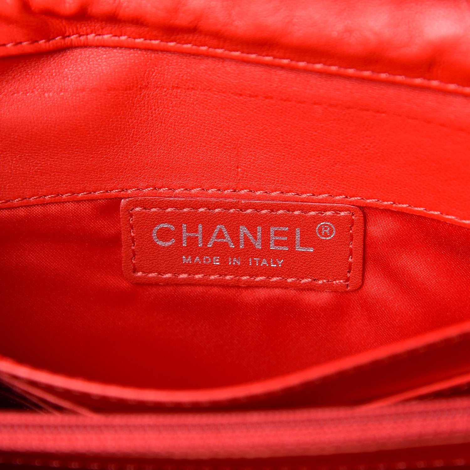 Chanel Lambskin Quilted Chain Clutch Flap Light Red 6 of 11