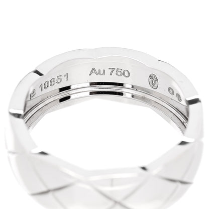 Chanel 18K White Gold Small Coco Crush Ring 52 6 5 of 6