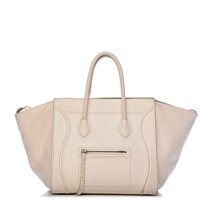Celine Grained Calfskin Medium Phantom Luggage Cream 1 of 39