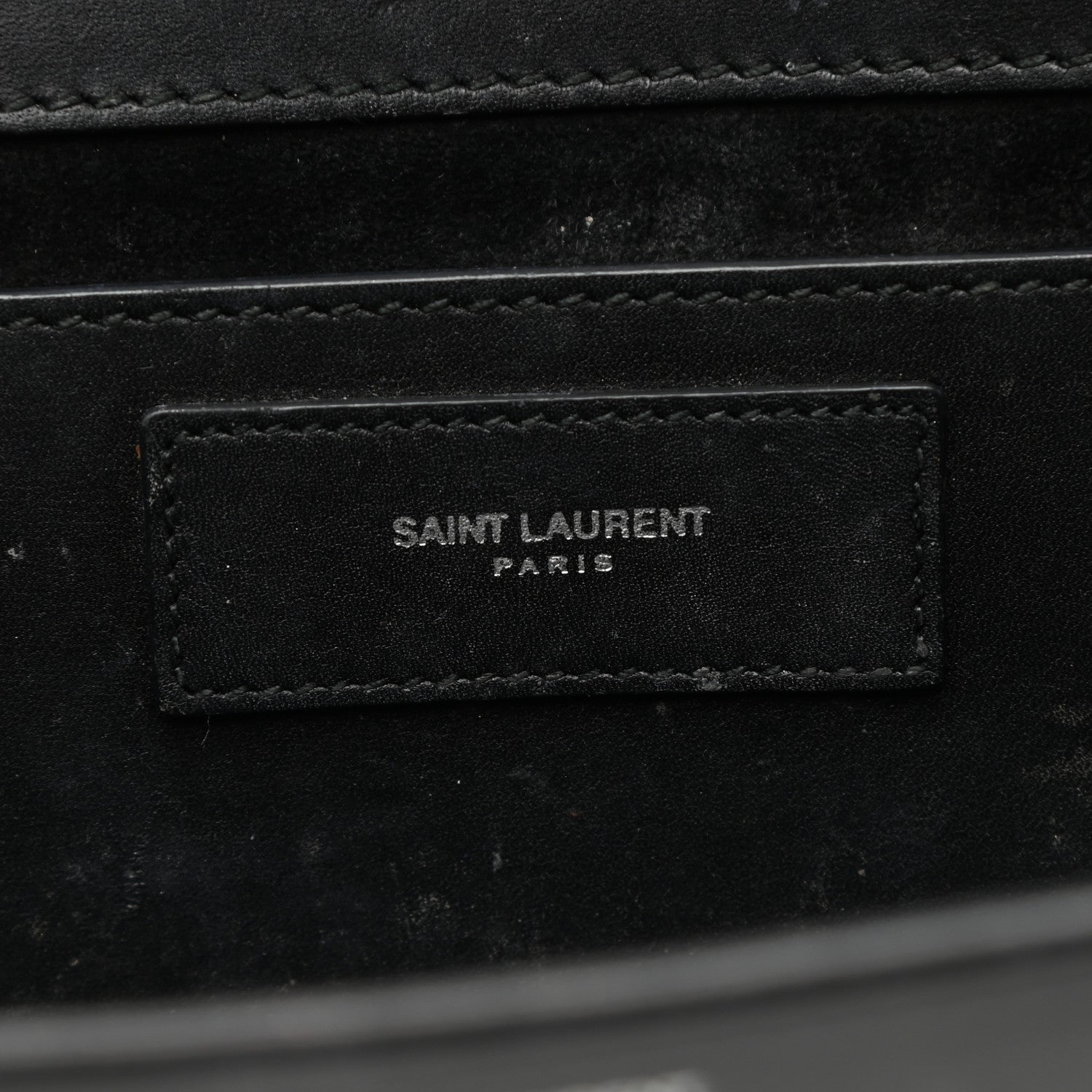 Saint Laurent Calfskin Studded Betty Clutch Black 6 of 13
