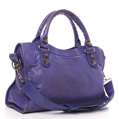 Balenciaga Agneau Giant 21 Rose Gold Hardware City Bleu Lavande 3 of 12