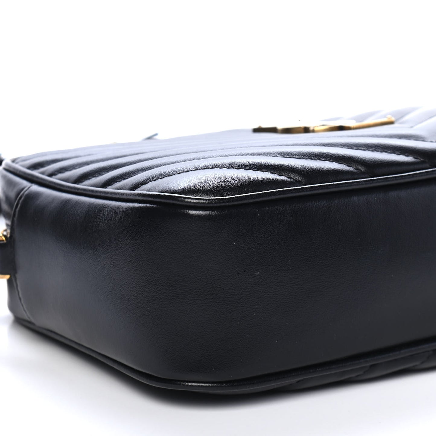 Calfskin Matelasse Monogram Lou Camera Bag Black