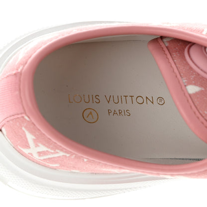 Louis Vuitton Denim Monogram Squad Sneakers 38 Pink 8 of 9
