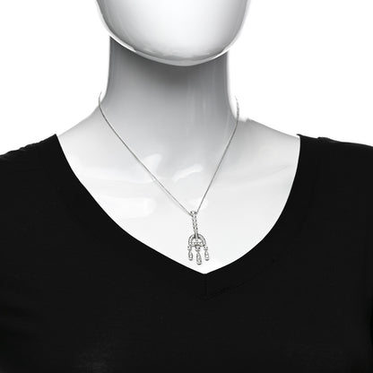 Tiffany Platinum Diamond Jazz Buckle Pendant Necklace 2 of 5