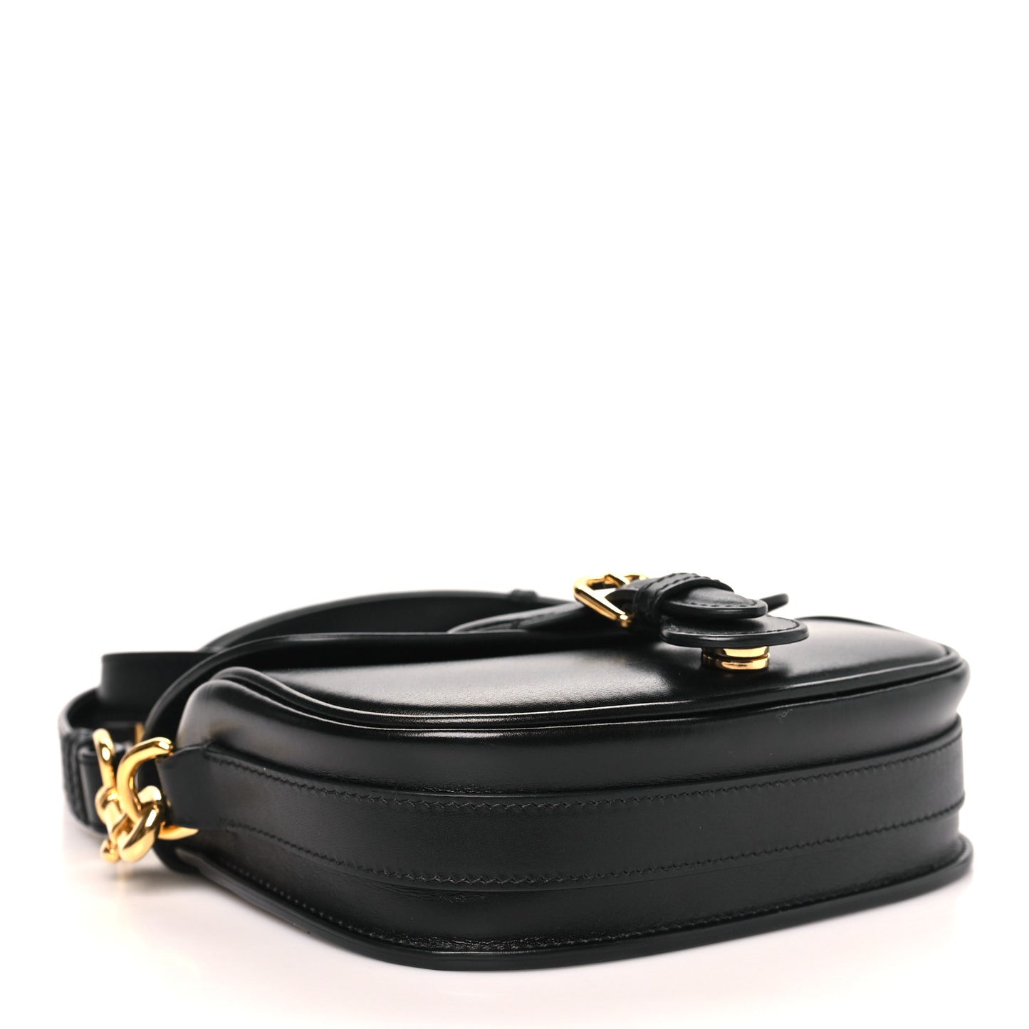 Box Calfskin Small Bobby Flap Black