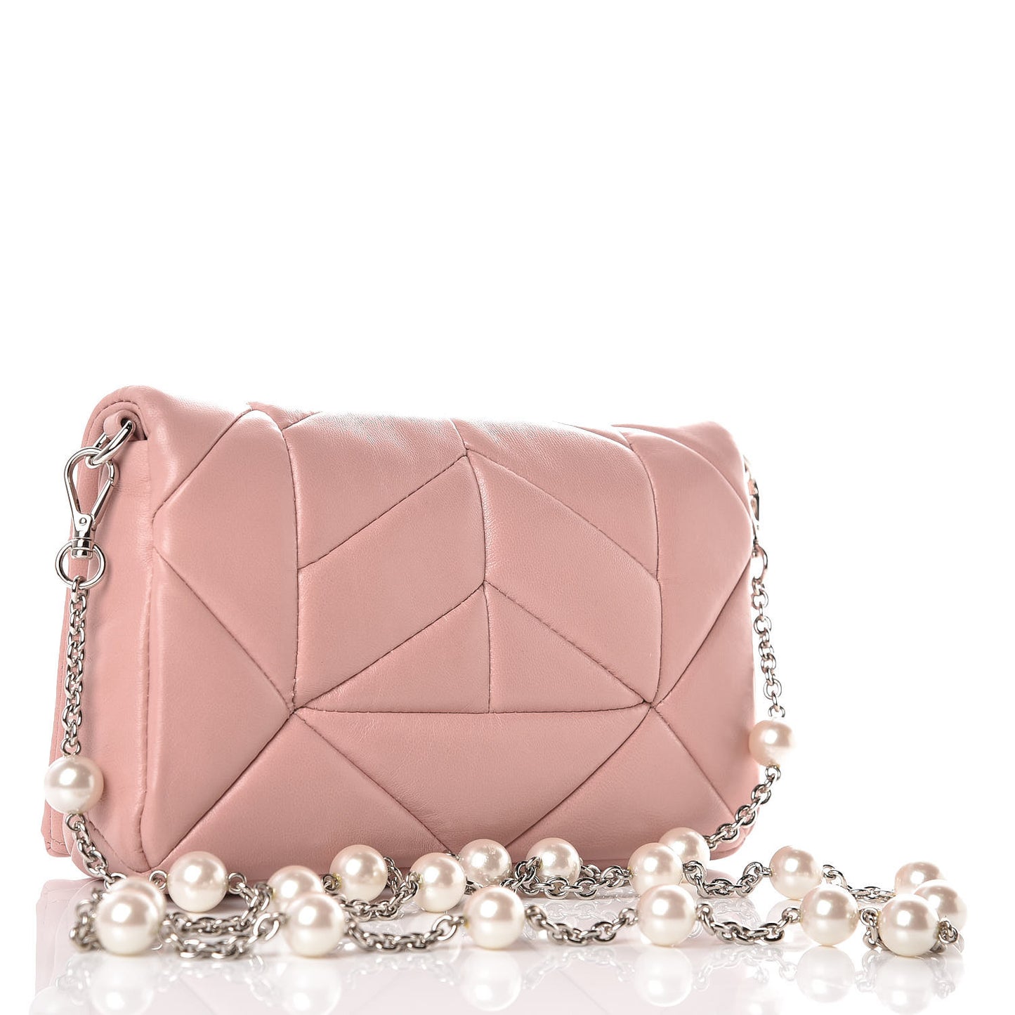 Nappa Patch Pearl Shoulder Bag Orchidea