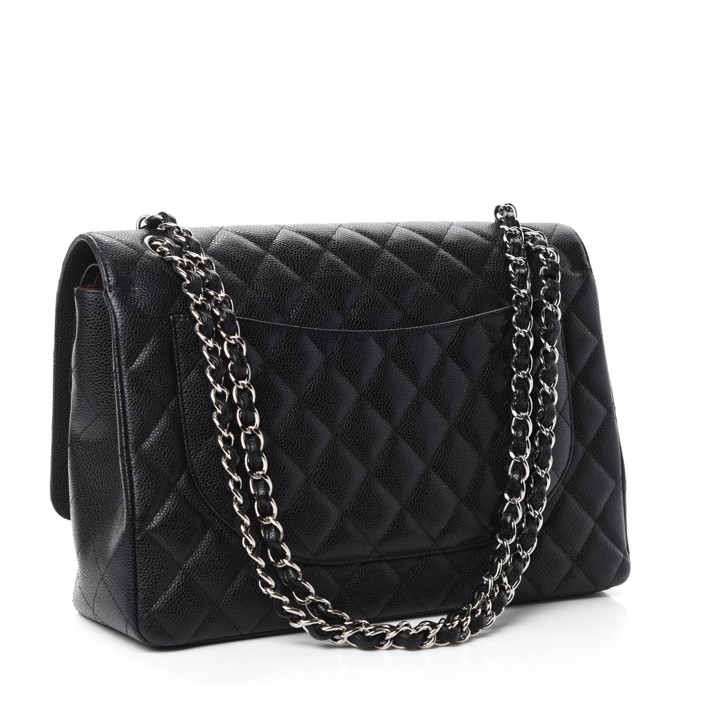Caviar Quilted Maxi Double Flap Black