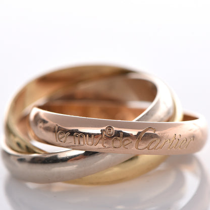 Cartier 18K Pink Yellow White Gold Le Must De Trinity Ring 50 5.25 8 of 8