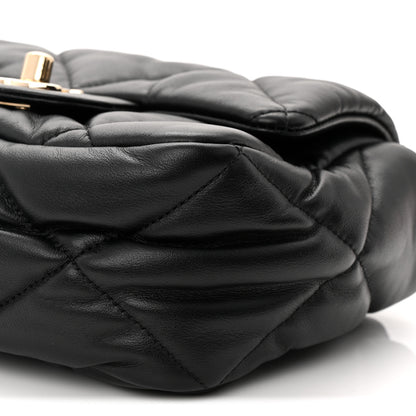 Chanel Calfskin Quilted Mini Square Bubbly Flap Black 10 of 11