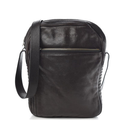 Burberry Grained Buffalo Messenger Bag Dark Brown 1 of 10