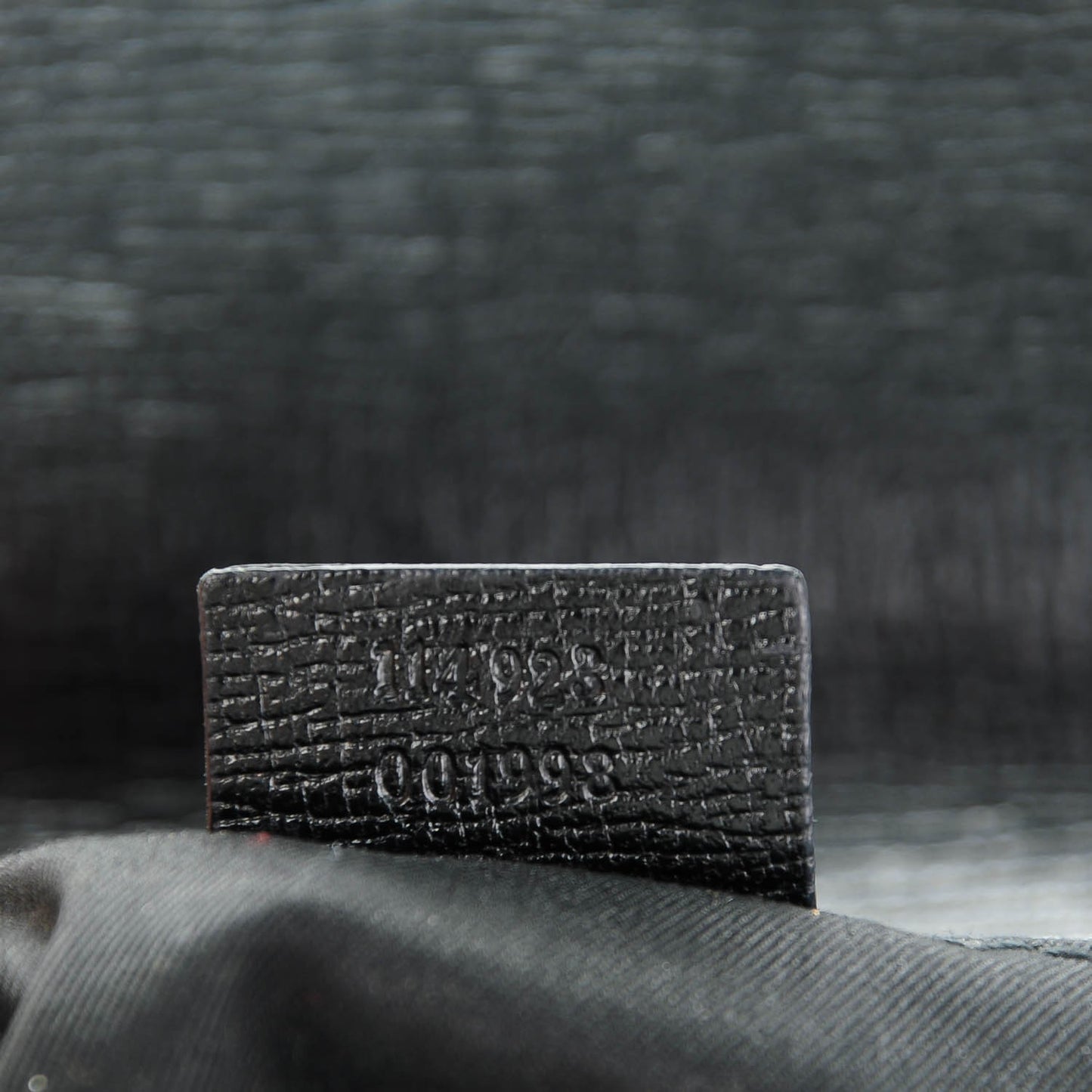 Textured Calfskin Horsebit Chain Clutch Black