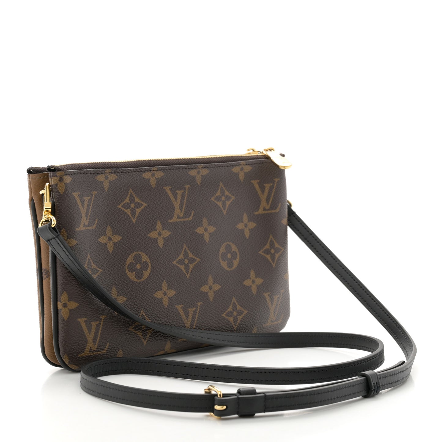 Reverse Monogram Giant Double Zip Pochette
