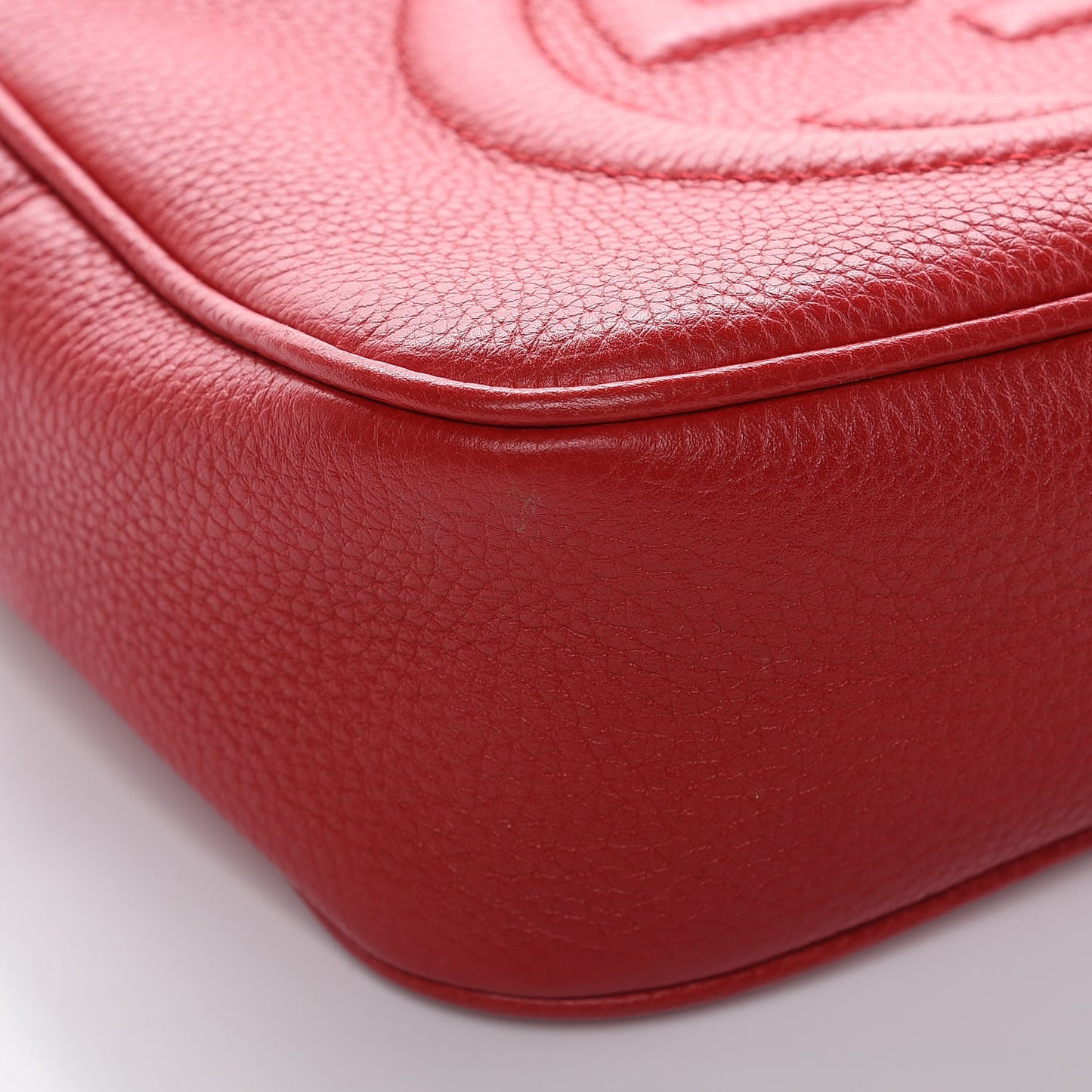 Pebbled Calfskin Small Soho Disco Bag Tabasco Red