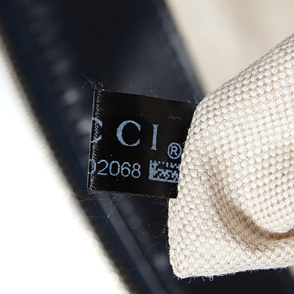 Gucci Monogram Vintage Web Medium Half Moon Hobo Navy 9 of 9