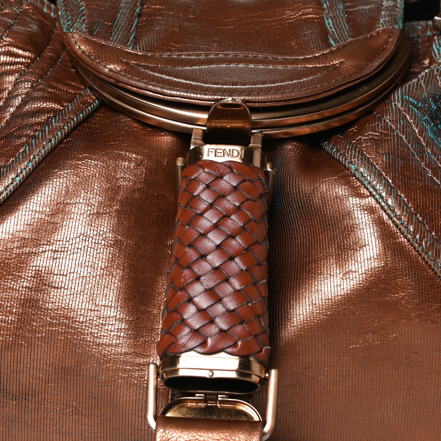 Nappa Fortuny Hologram Spy Tobacco Oro Ambrato