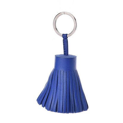 Hermes Lambskin Carmen Tassel Key Holder Bleu Electrique 1 of 3