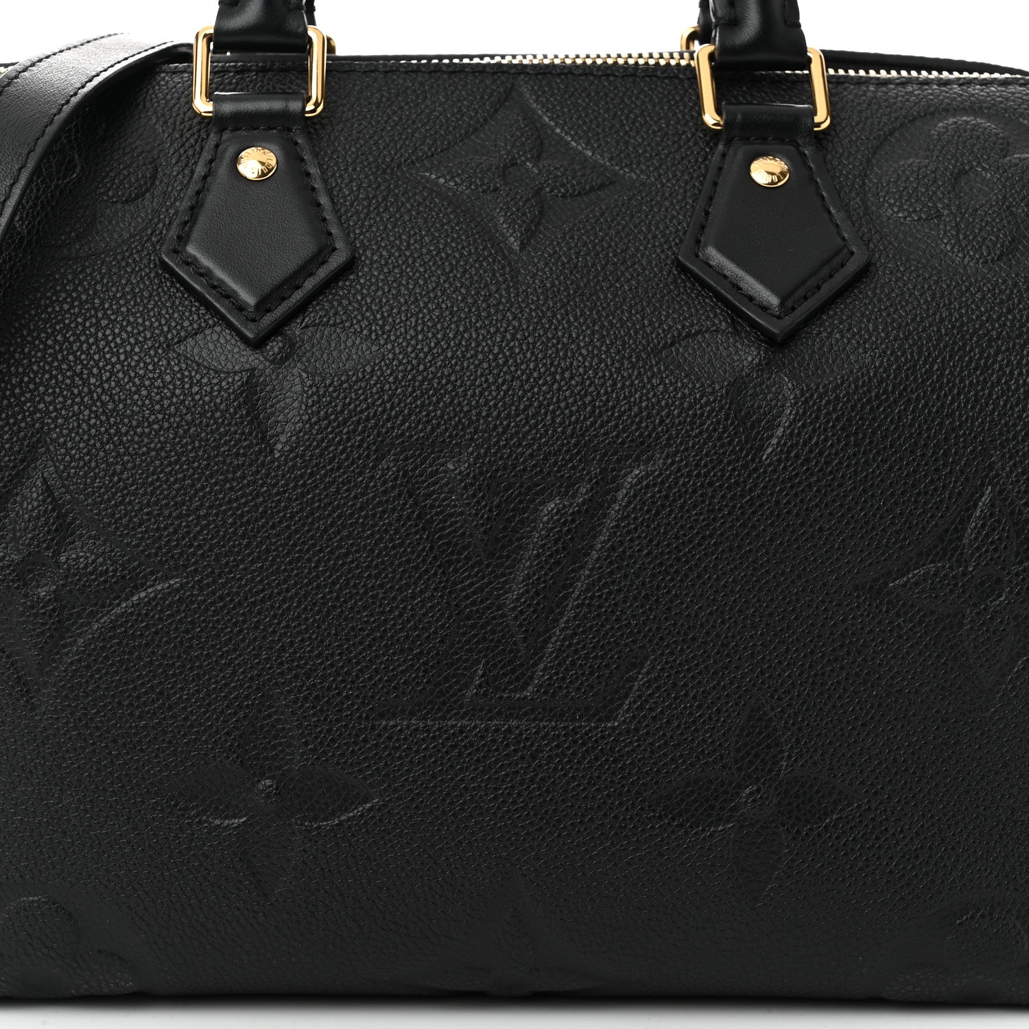 Louis Vuitton Empreinte Monogram Giant Speedy Bandouliere 25 Black 7 of 10