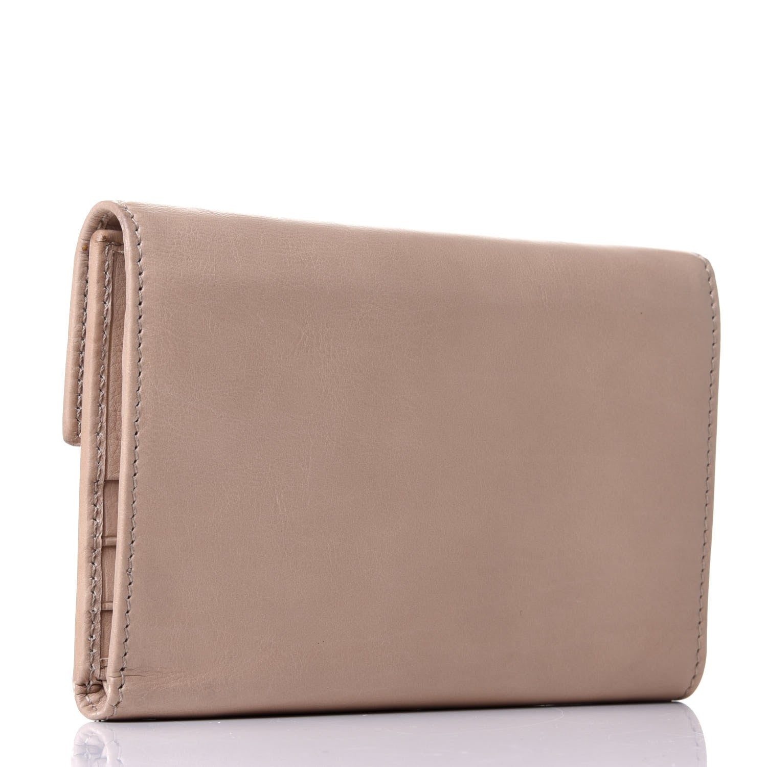 Gucci Calfskin Continental Flap Wallet Beige 2 of 5