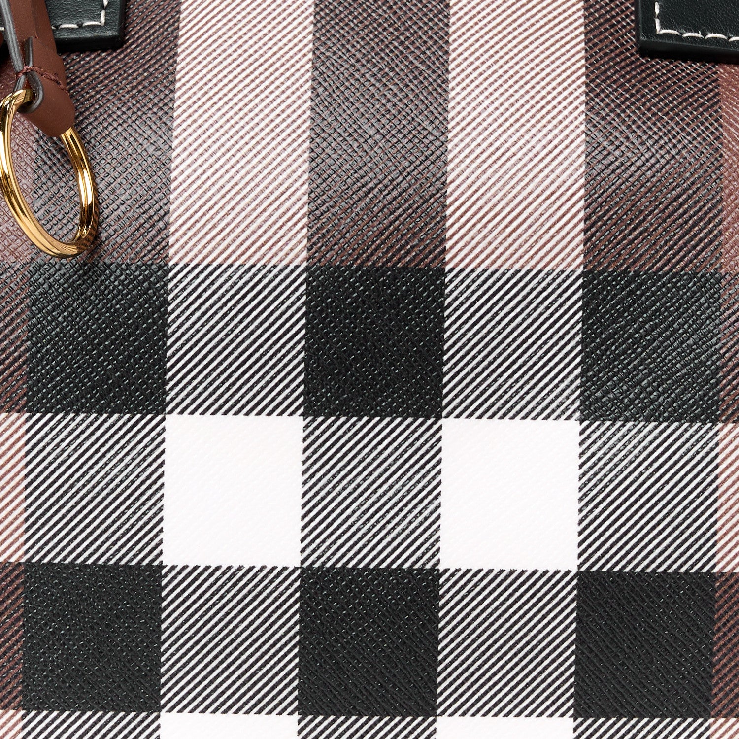 Burberry E-canvas Check Bowling Bag Dark Birch Brown 8 of 10