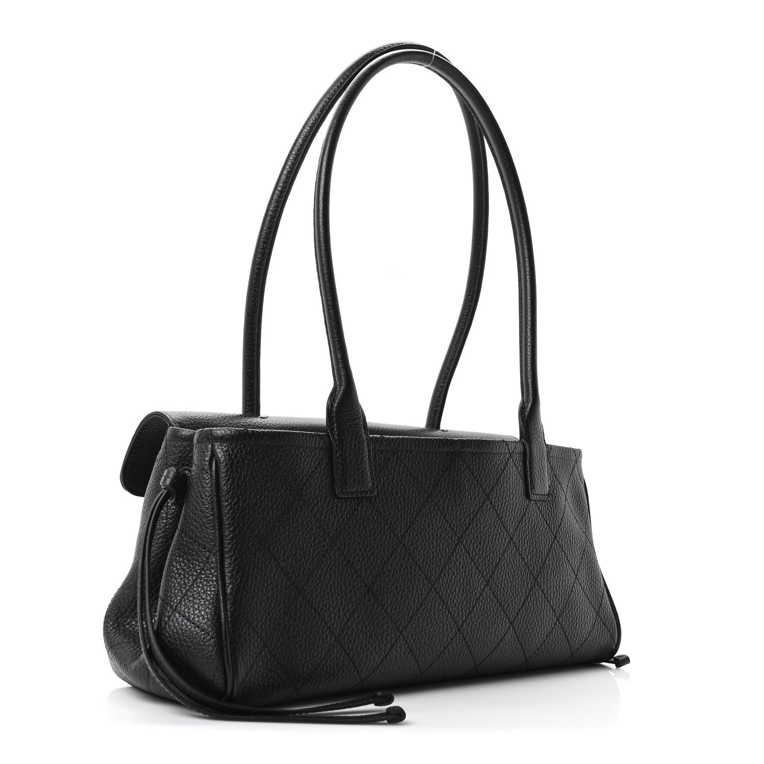 Chanel Grained Calfskin Stitched Urban Essentials Small Shopping Bag Black 3 of 10