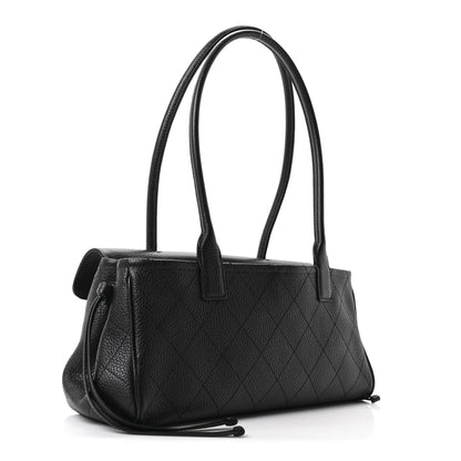 Chanel Grained Calfskin Stitched Urban Essentials Small Shopping Bag Black 3 of 10