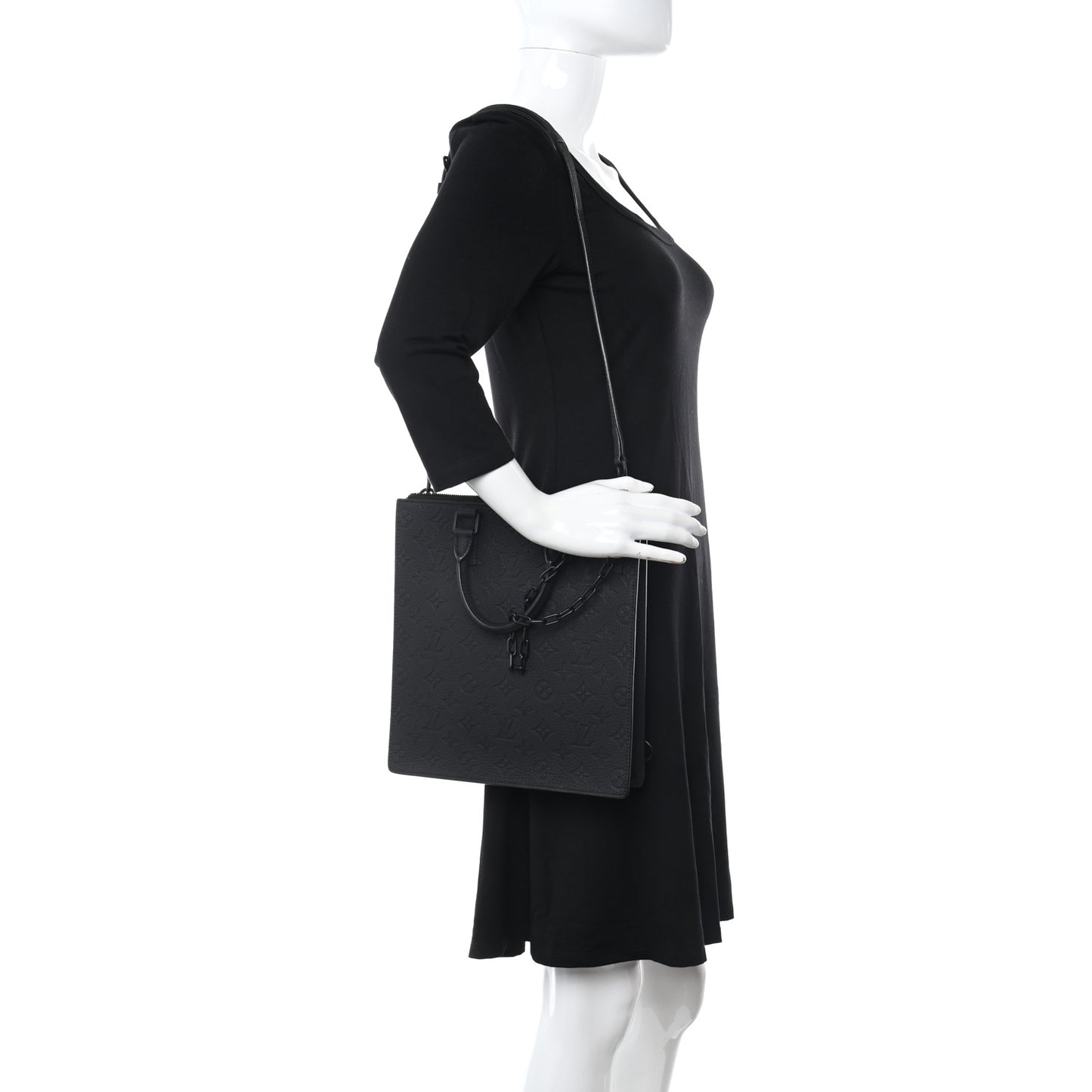 Taurillon Monogram Sac Plat Messenger Black