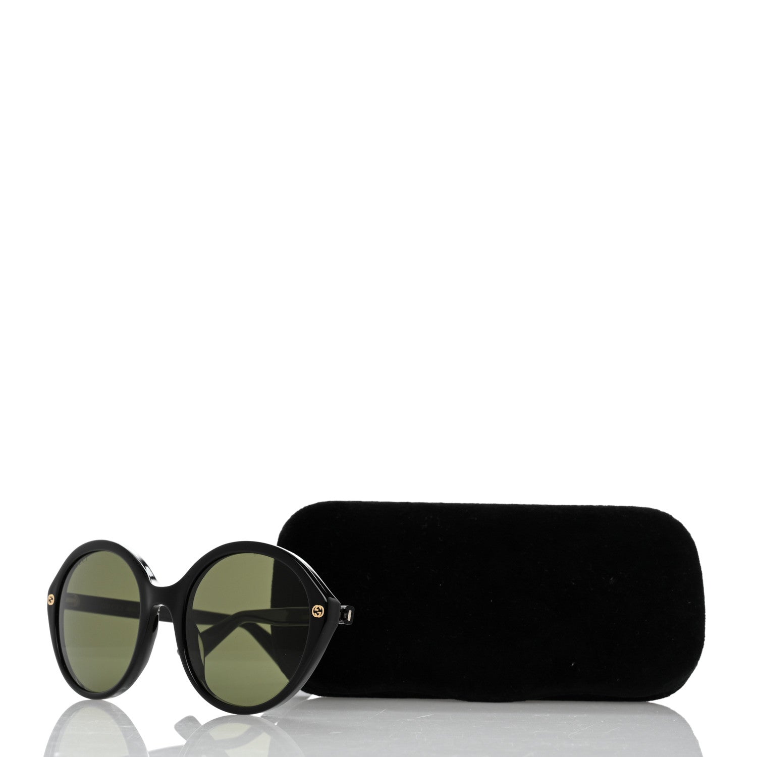 Gucci Acetate Round Sunglasses GG0023S Black 8 of 8