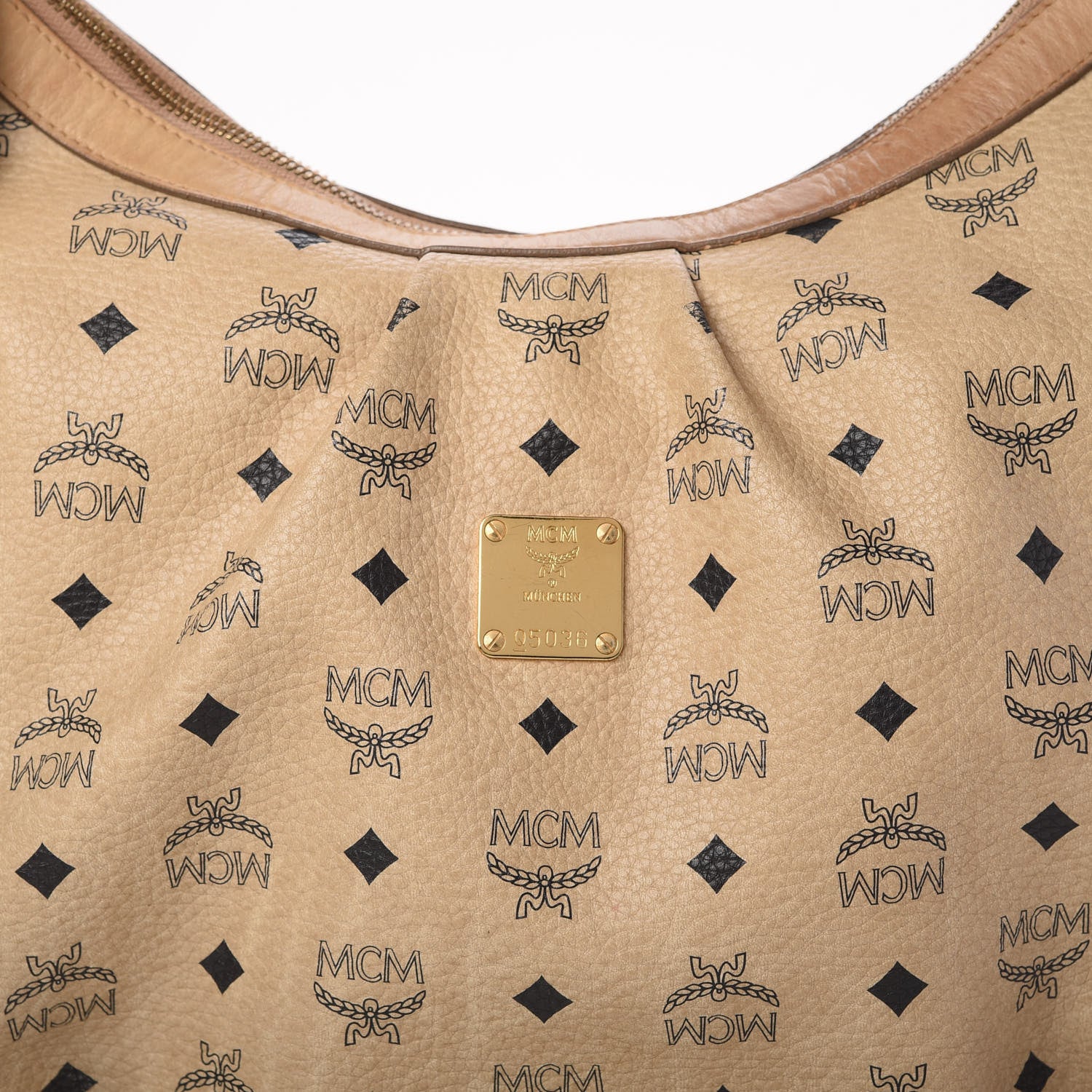MCM Visetos Hobo Beige 9 of 9