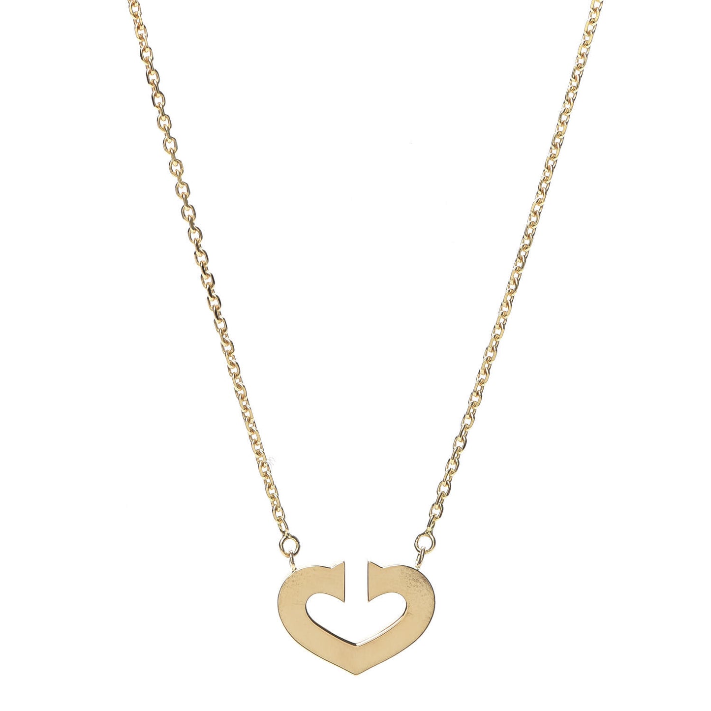 18K Yellow Gold Medium Hearts and Symbols Necklace