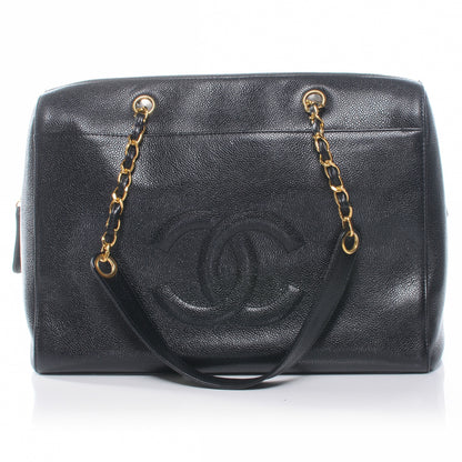 Chanel Caviar Large CC Shoulder Bag Black 1 of 7