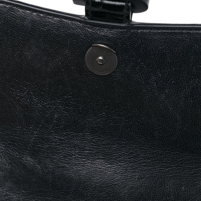 Balenciaga Shiny Calfskin Monochrome Crocodile Embossed Hourglass Top Handle Bag XS Black 11 of 11