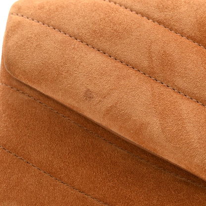 Saint Laurent Suede Calfskin Y Quilted Monogram Small Loulou Chain Satchel Cinnamon 12 of 17