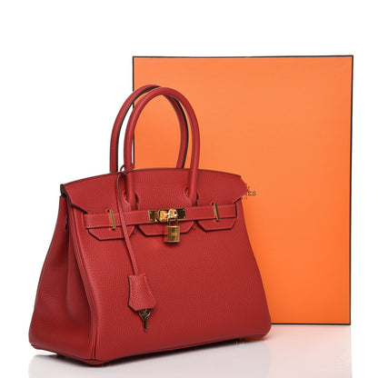 Hermes Togo Birkin 30 Rouge Garance 34 of 34