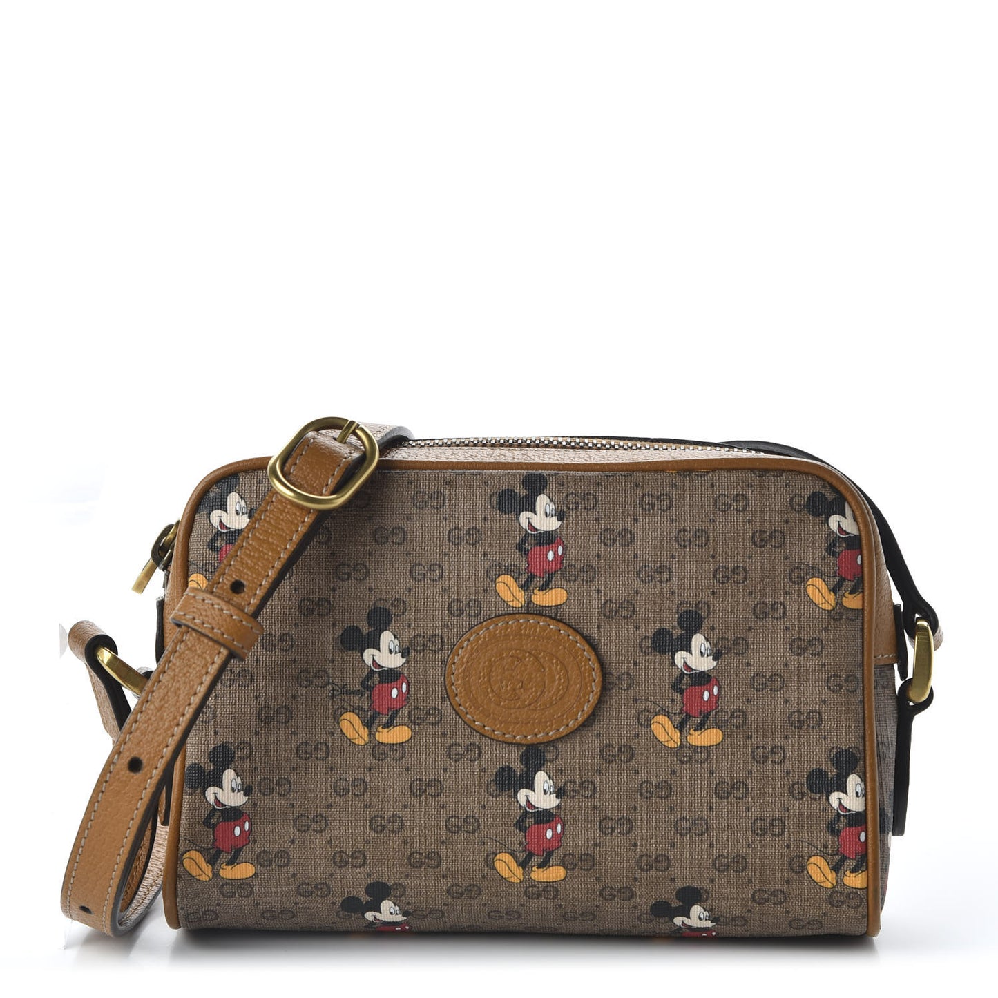 X DISNEY Mini Vintage GG Supreme Monogram Mickey Mouse Shoulder Bag Beige Vintage Sun Oil