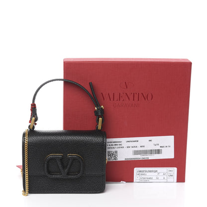 Valentino Garavani Grained Calfskin Mini VSling Shoulder Bag Black 10 of 10