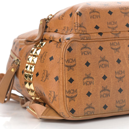 MCM Visetos Medium Side Studs Stark Backpack Cognac 8 of 12