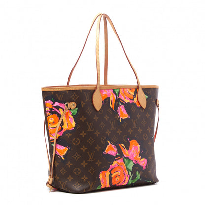 Louis Vuitton Monogram Roses Neverfull MM 2 of 8