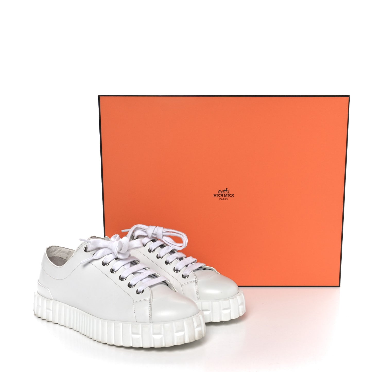 Calfskin Cross Sneakers 36 White