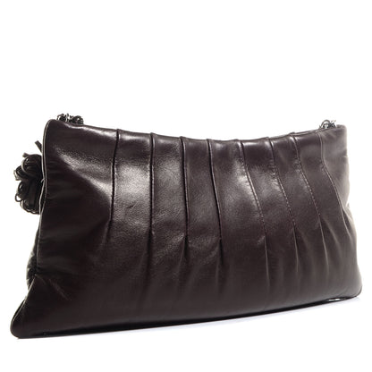 Chanel Lambskin Pleated Tassel Shoulder Bag Brown 3 of 7