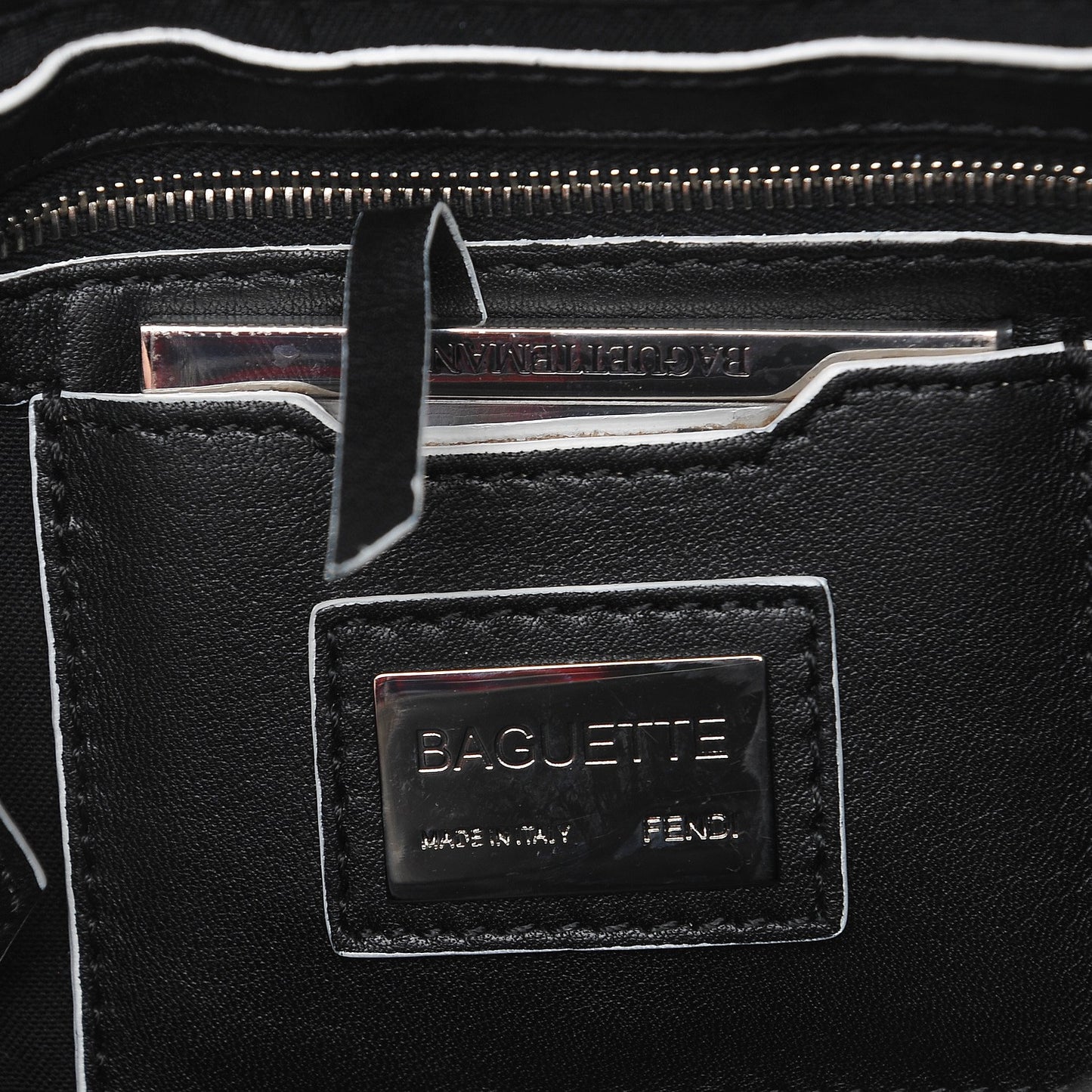 Vitello Dolce Elite Monster Eyes Bi-Color Baguette Black Yellow