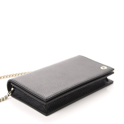 Gucci Dollar Calfskin Medium Betty Chain Wallet Black 4 of 11