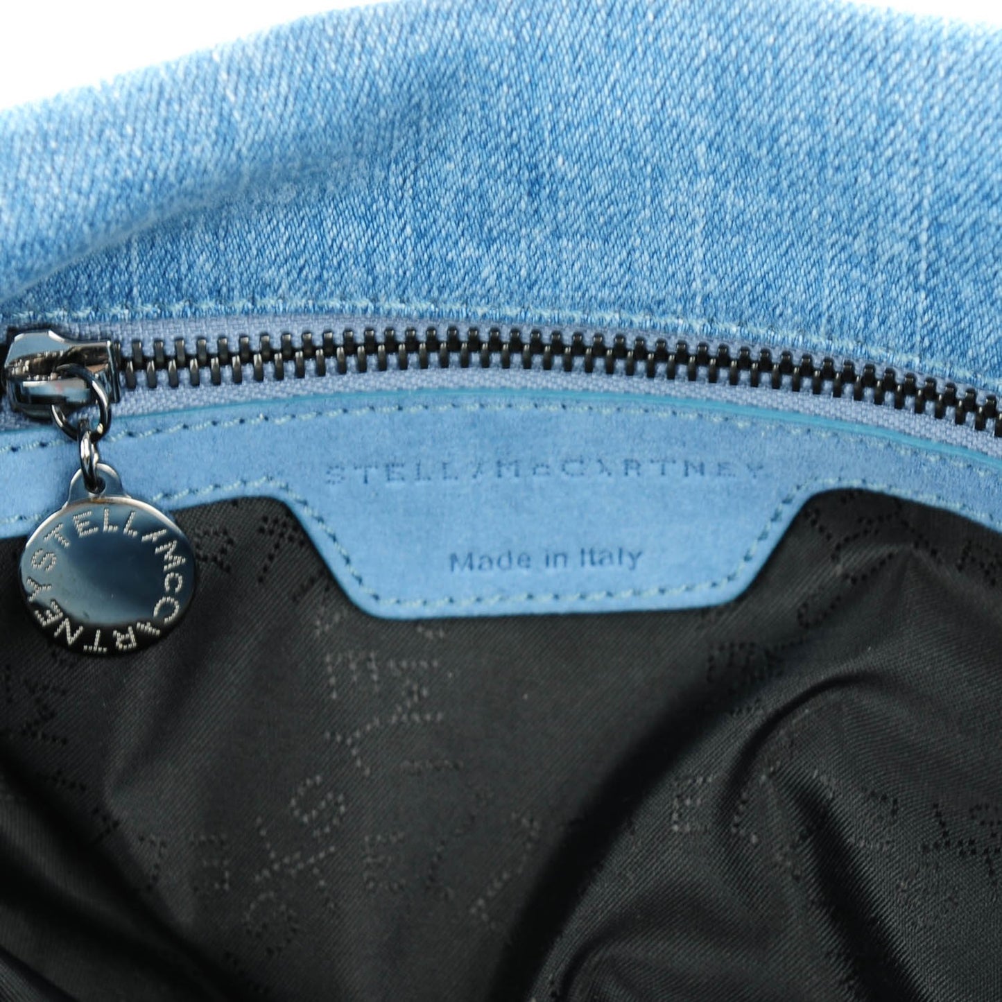 Denim Small Star Falabella Tote Blue