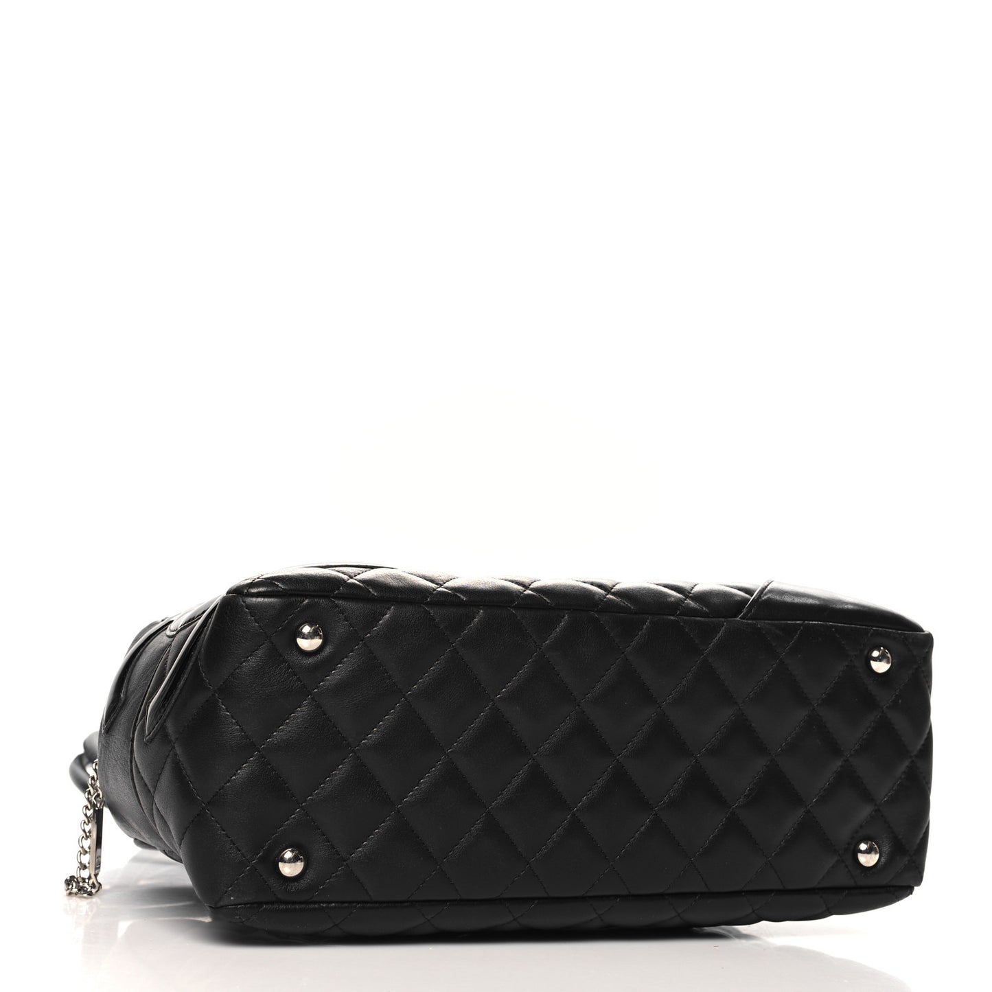 Calfskin Quilted Large Cambon Bowler Black
