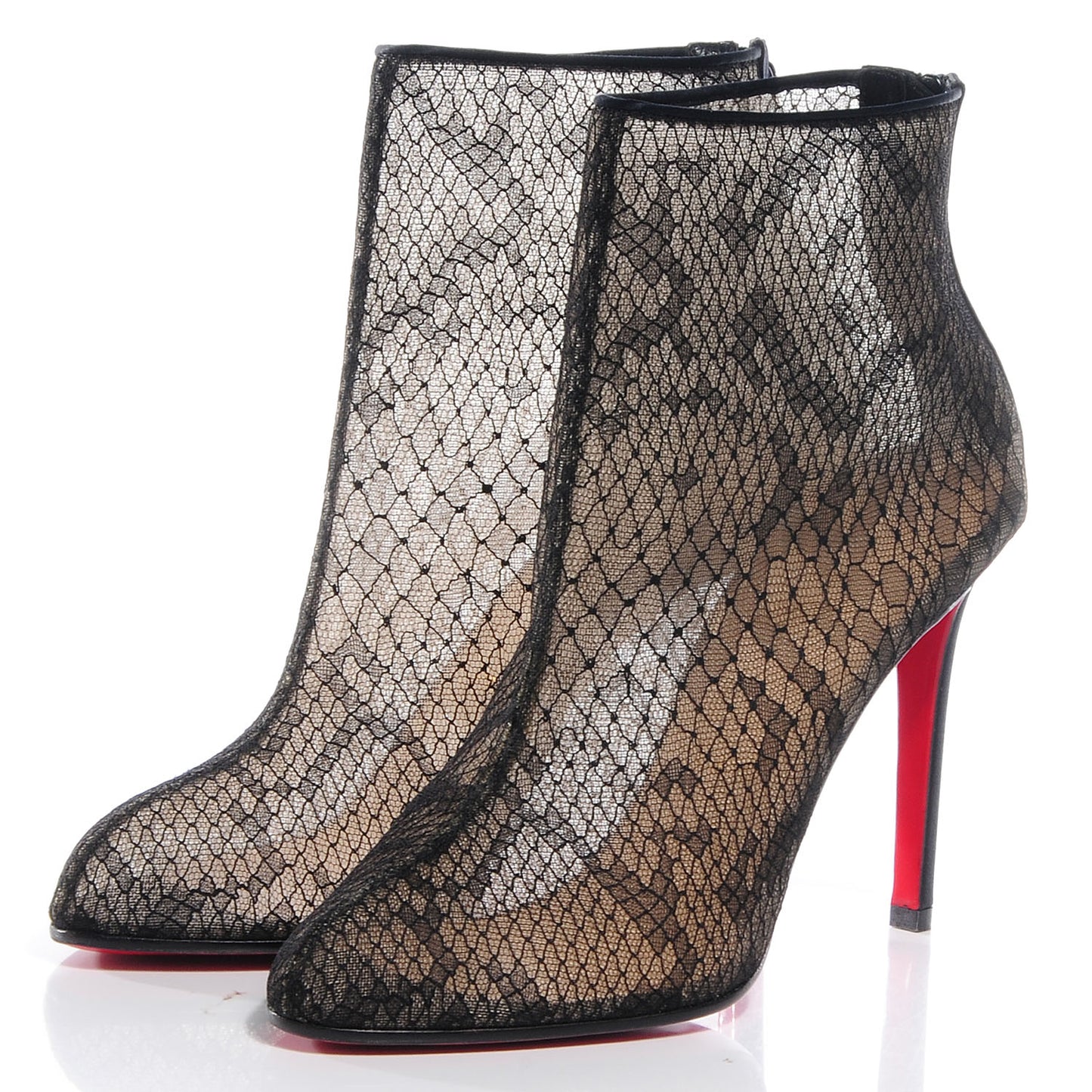 Crepe Satin Paola Lace Ankle Boots 100 Size 40