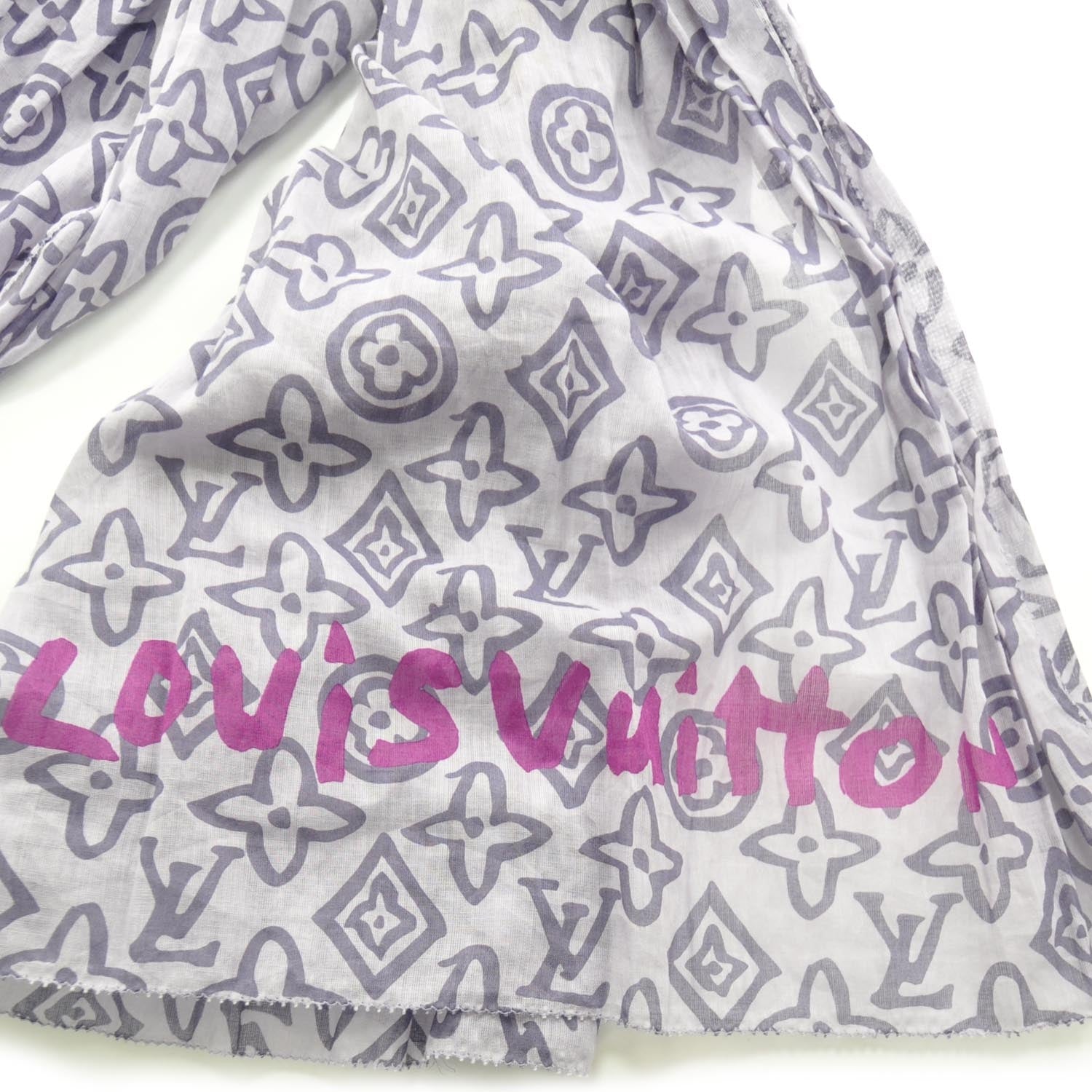 Louis Vuitton Cotton Tahitienne Pareo Scarf Lilac 3 of 3