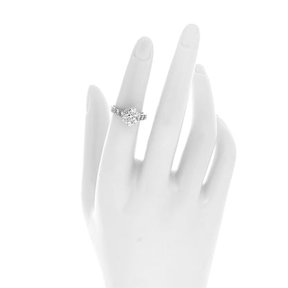 Van Cleef & Arpels 18K White Gold Diamond Large Fleurette Ring 49 4.75 2 of 7
