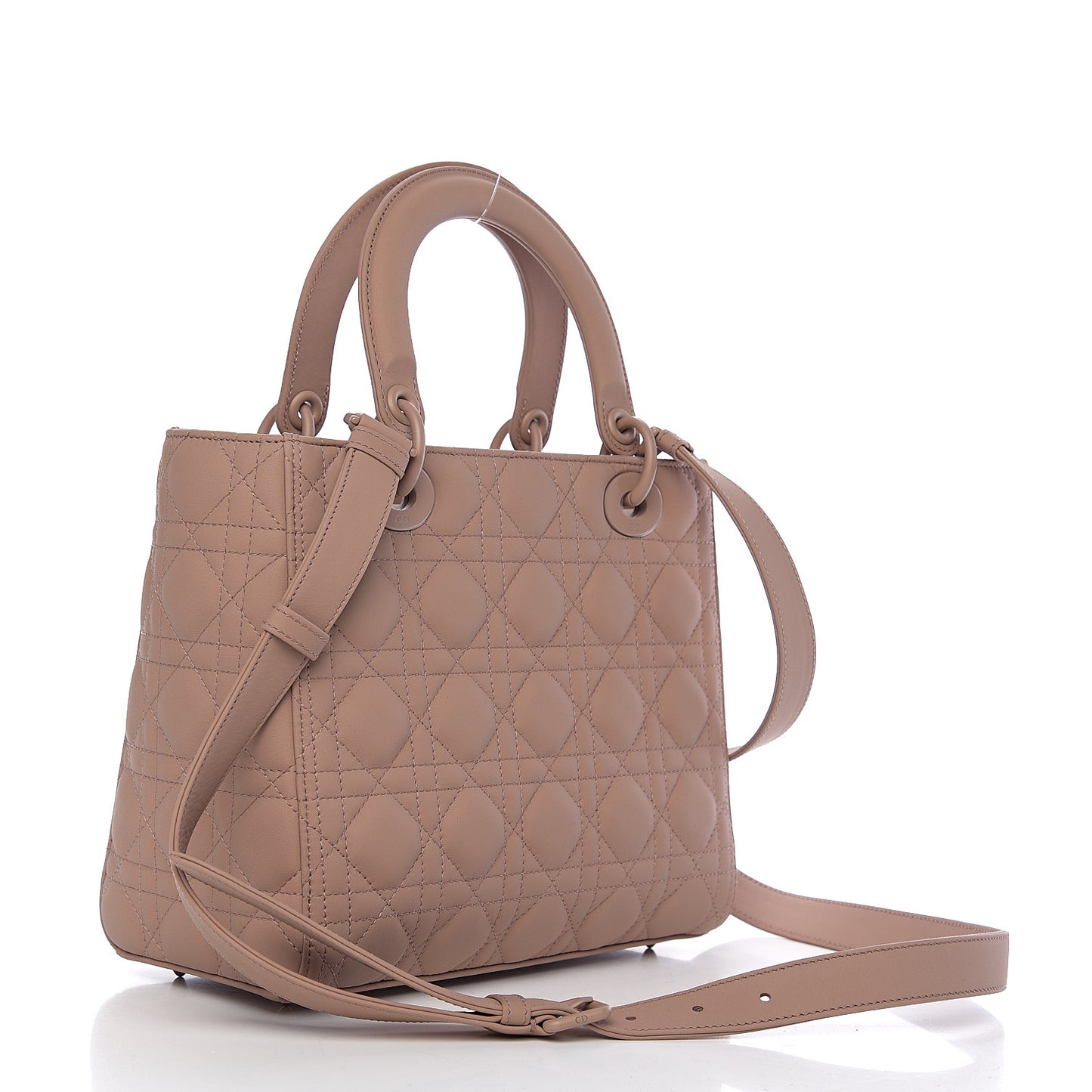 Ultra Matte Calfskin Cannage Medium Lady Dior Beige